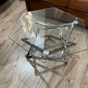 Table basse dessus verre trempé